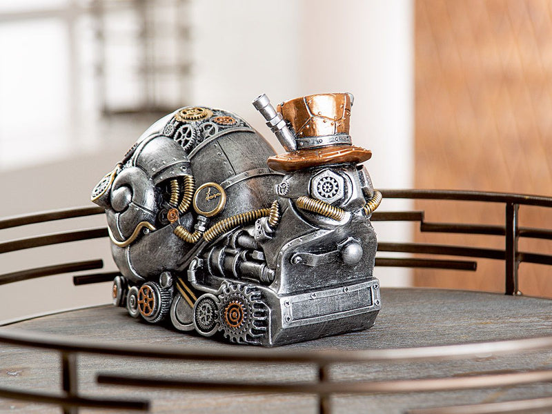 Poly Skulptur "Steampunk Snail"