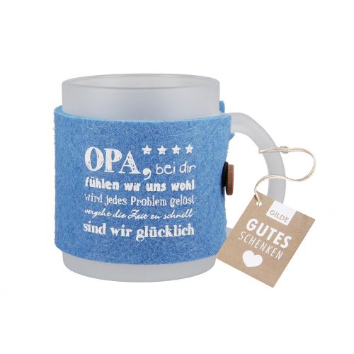 Glas Tasse "Opa"