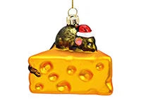 Weihnachtsbaumhänger Maus auf Käse